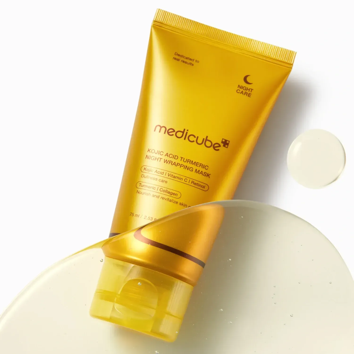 Medicube Нічна маска з койєвою кислотою та куркумою Kojic Acid Turmeric Night Wrapping Mask 75 мл - фото 2
