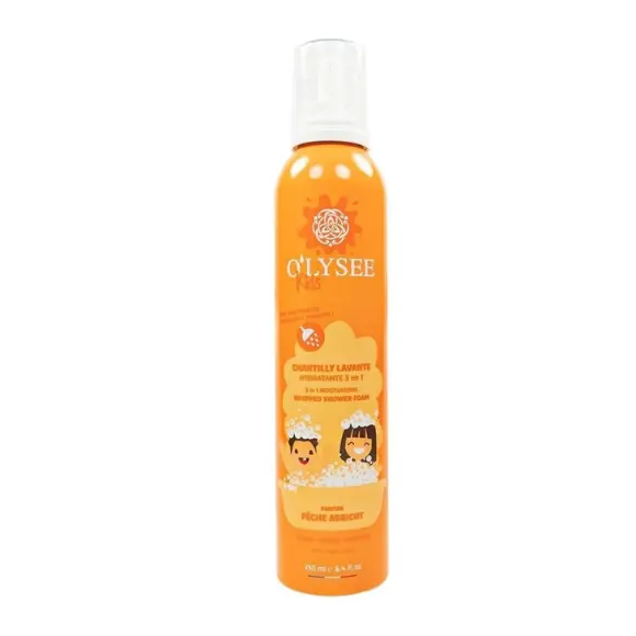 O'lysee Дитяча крем-пінка для купання 3 в 1 з ароматом персика та абрикосу Whipped Shower Foam Peach & Apricot 250 мл