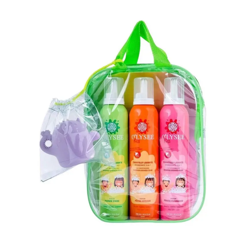 O'lysee Набір дитячих пінок 3 в 1 для купання Whipped Shower Foam Set 3 шт по 250 мл