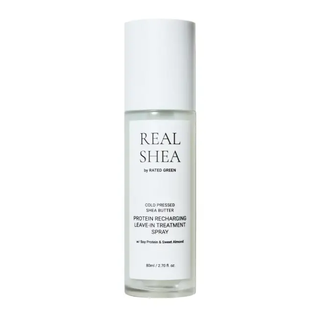 Rated Green Спрей для волосся з протеїнами для пошкодженого та сухого волосся Real Shea Protein Recharging Leave-in Treatment Spray 80 мл