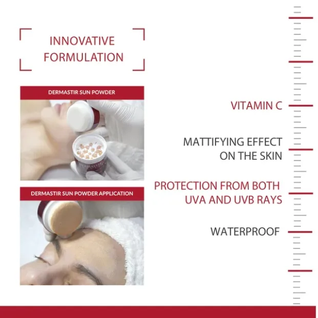 Dermastir Солнцезащитная Пудра SPF50+ с коллагеном и витамином С Sun Powder SPF 50+ 35 мл - фото 2