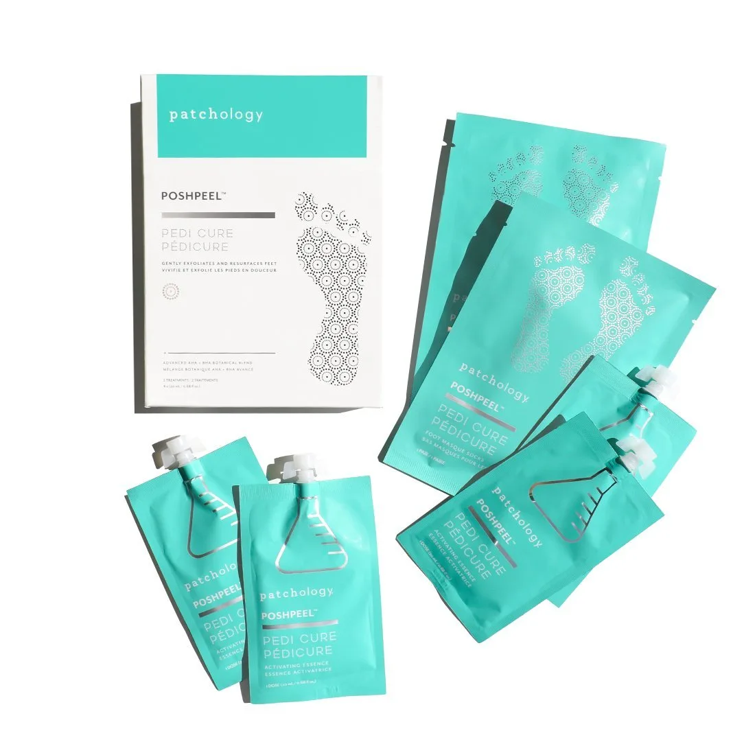 Patchology Отшелушивающий пилинг для ног PoshPeel Pedi Cure 1 шт