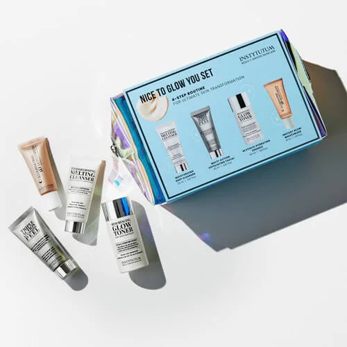 Instytutum Набор Glow Kit гидрофильное масло, пилинг, тонер, крем с эффектом сияния 20 мл; 20 мл; 50 мл; 15 мл